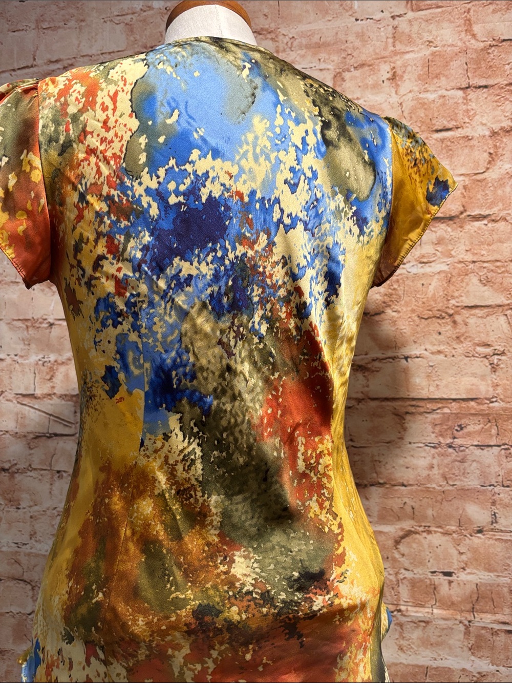 Allison Taylor Multi-Color Ruffled V-Neck Top - Picture 7 of 8